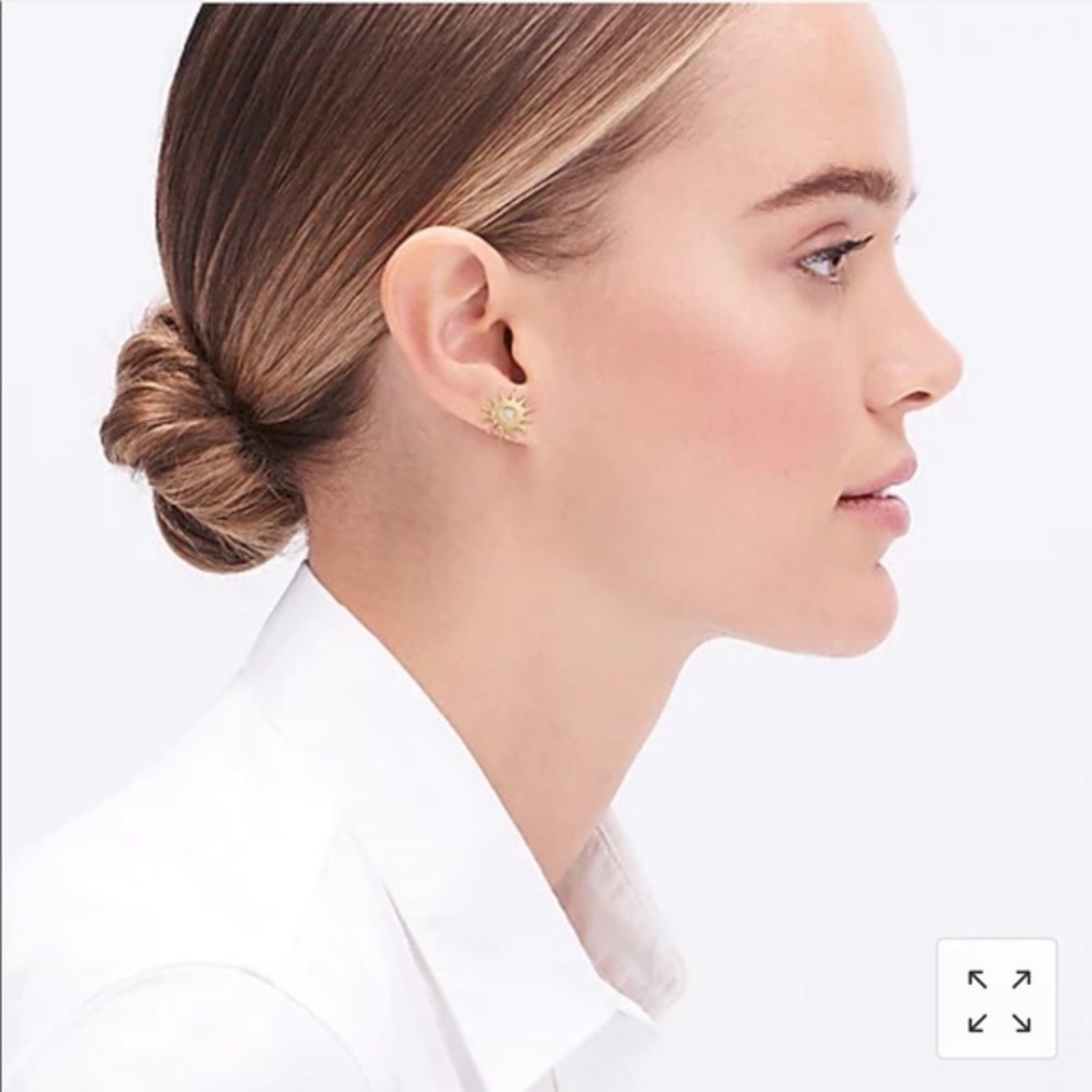 J. Crew Gold Sun Stud Earrings